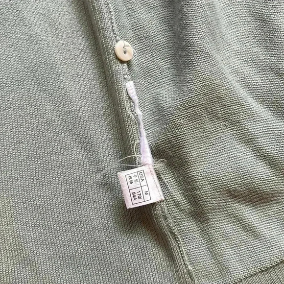 🔥Brooks Brothers🔥 | Sea foam  green button up cardigan with flowers - Picture 5 of 9